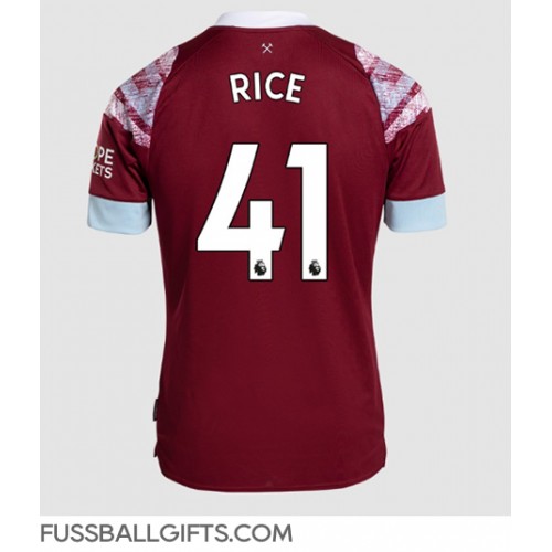 West Ham United Declan Rice #41 Fußballbekleidung Heimtrikot 2022-23 Kurzarm